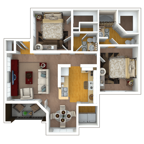 B2 Floor Plan at River Pointe, Conroe, Texas
